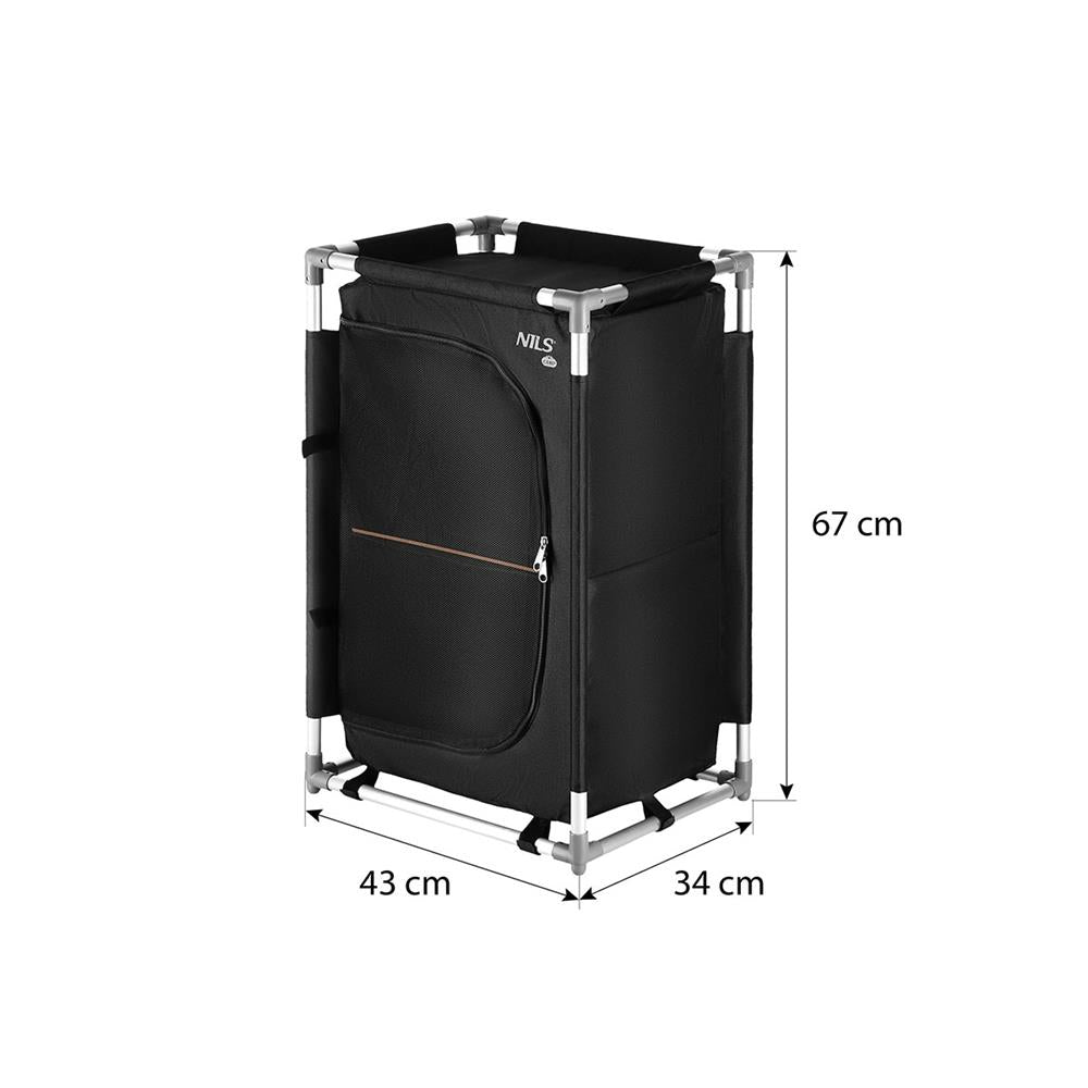 NILS CAMP Campingschrank faltbar - leichter Outdoor Schrank mit Netzfächern für Camping & Reisen