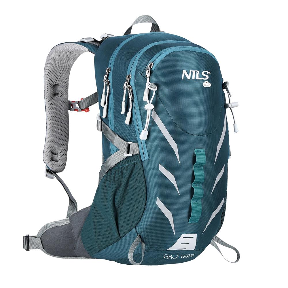 NILS CAMP Trekkingrucksack Ghoster 20L in Blau - Outdoor Rucksack mit Belüftung & Regenhülle