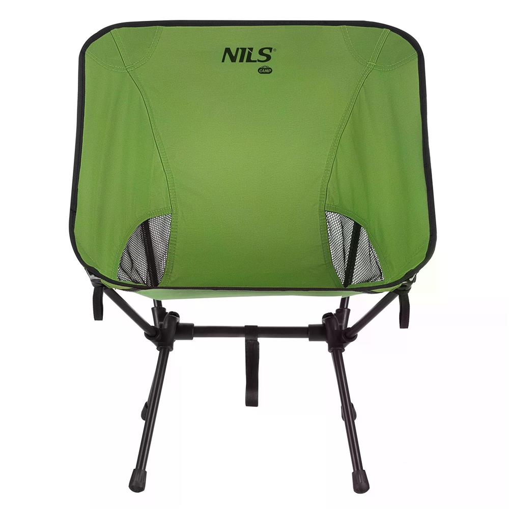 NILS CAMP ultraleichter Klappstuhl in Grün - kompakter Campingstuhl für Trekking, Angeln & Outdoor