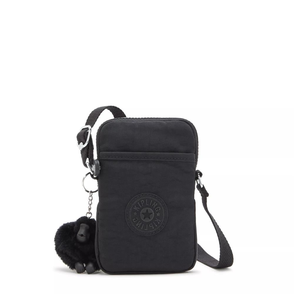 Kipling TALLY, Handytasche, Black Noir (schwarz), Crossbody Tasche für Smartphone mit Fächern