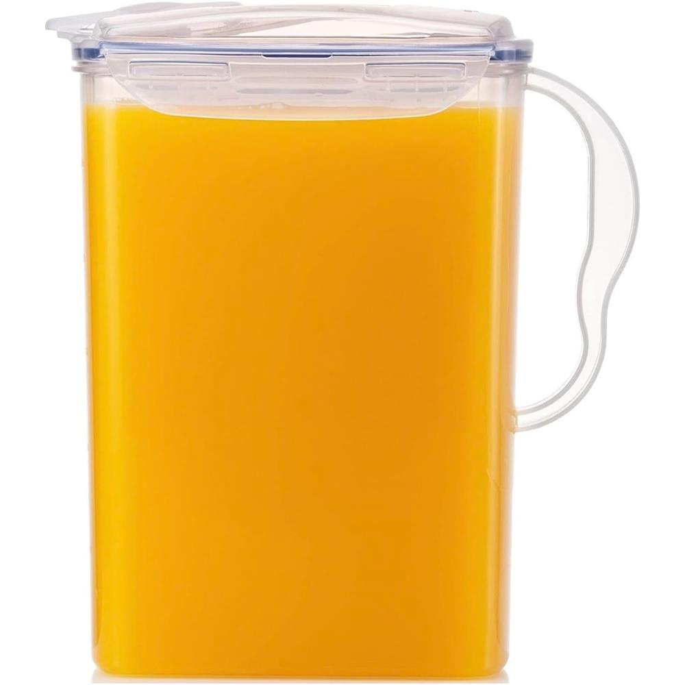 LocknLock Kühlschrankkrug 3L transparent - Kunststoff, Krug mit Deckel, BPA-frei, auslaufsicher