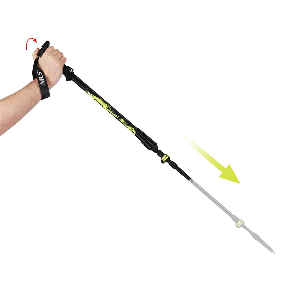 NILS Trekkingstöcke TK8608 Aluminium 7075 Automatik Wanderstöcke