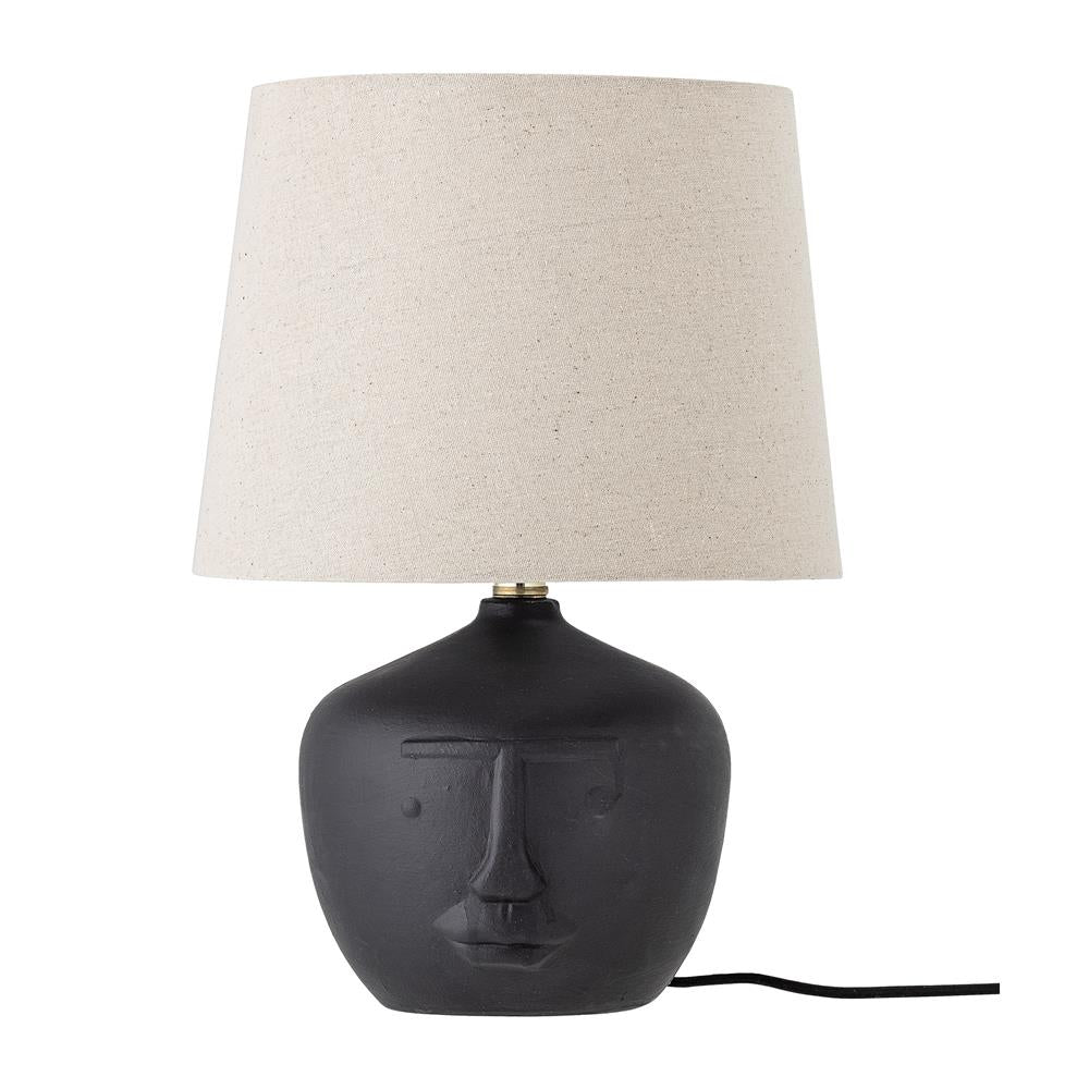 Bloomingville Matheo Tischleuchte Schwarz Terracotta Gesicht Tischlampe Dekolampe dänisches Design