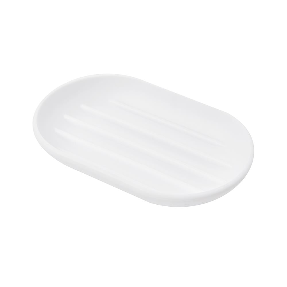 Umbra Touch Seifenschale, ovale Seifenablage mit Soft Touch Finish, in Weiß