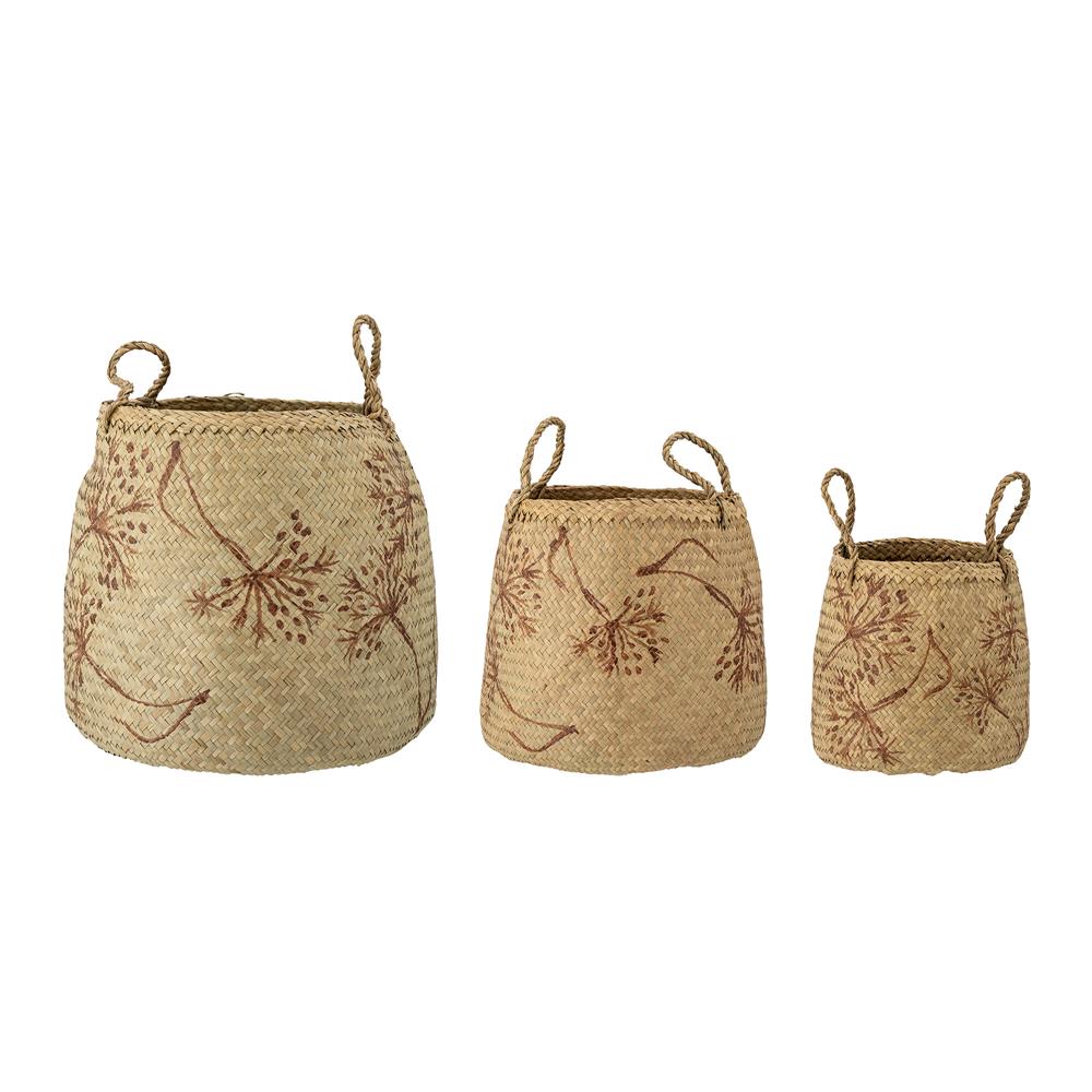 Bloomingville Molli Korb, Natur, Seegras, 3er Set
