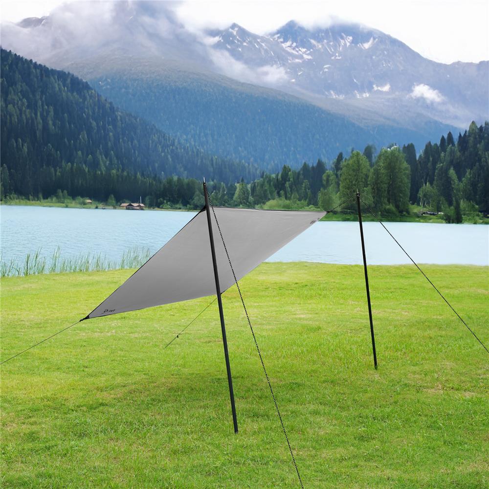 NILS CAMP Tarp 230x140 cm Blau - wasserdichte Camping Plane für Trekking, Outdoor & Schutz