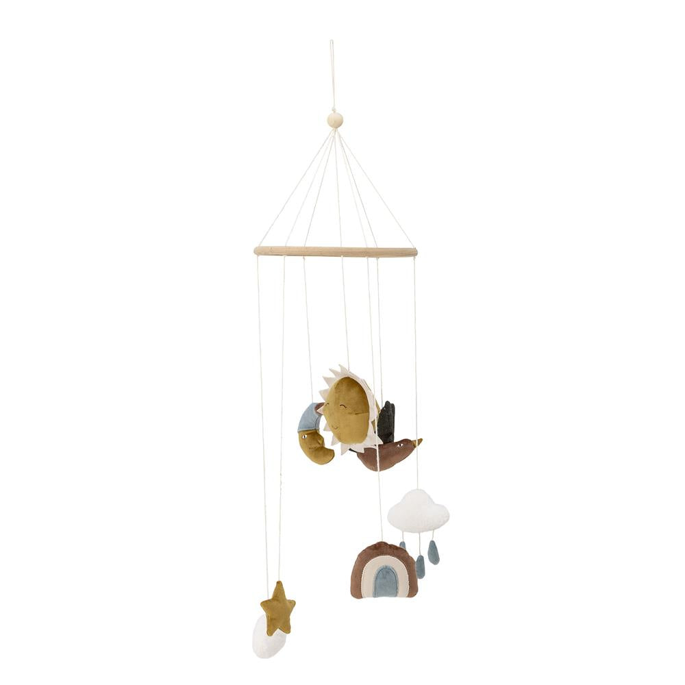 Bloomingville MINI Vigge Mobile, Sonne und Mond, Braun, Kinderzimmer, Dekoration, dänisches Design