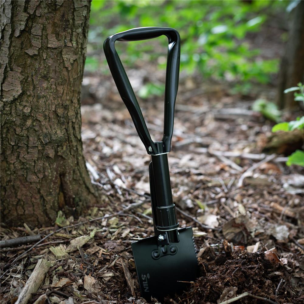 NILS CAMP Klappspaten Multitool mit Säge Pickel für Camping Outdoor