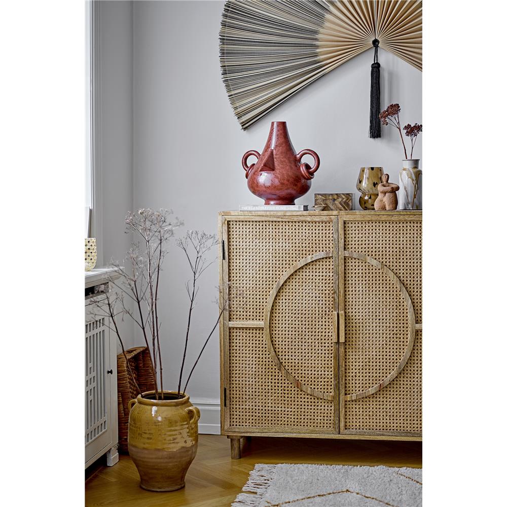 Bloomingville Jaime Wanddekoration aus Bambus in Schwarz – dekorative Wanddeko, L145xH110 cm