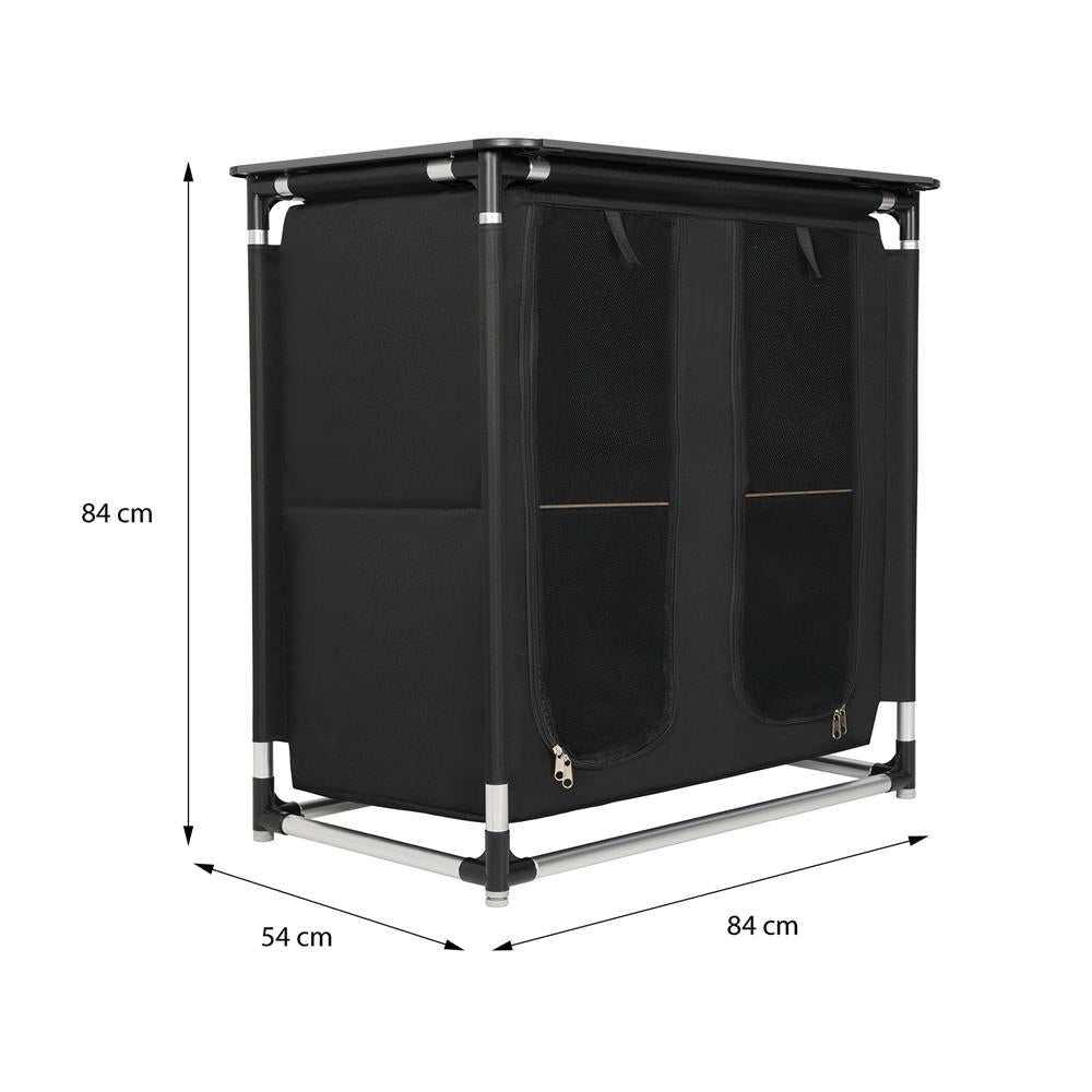 NILS CAMP Campingschrank mit Arbeitsfläche - faltbarer Outdoor Schrank für Camping & Reisen