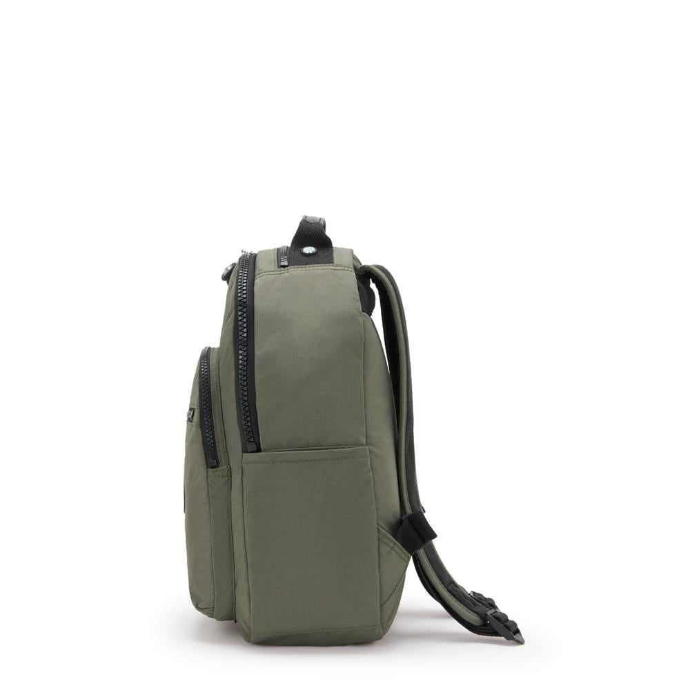 Kipling SEOUL S, Kleiner Rucksack, Green Moss (grün), 14L, mit 11-Zoll-Tabletfach