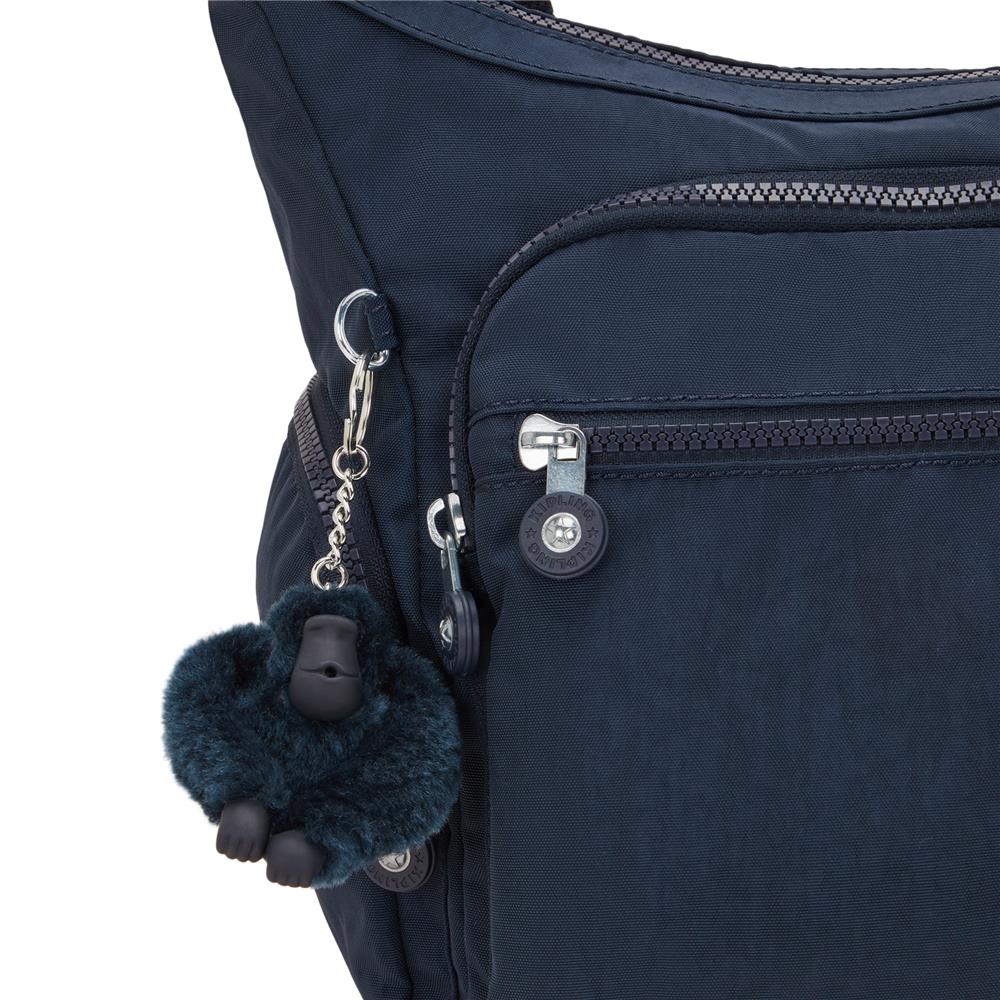 Kipling GABBIE M, Mittelgroße Umhängetasche, Blue Bleu 2 (blau), Schultertasche mit Reißverschluss
