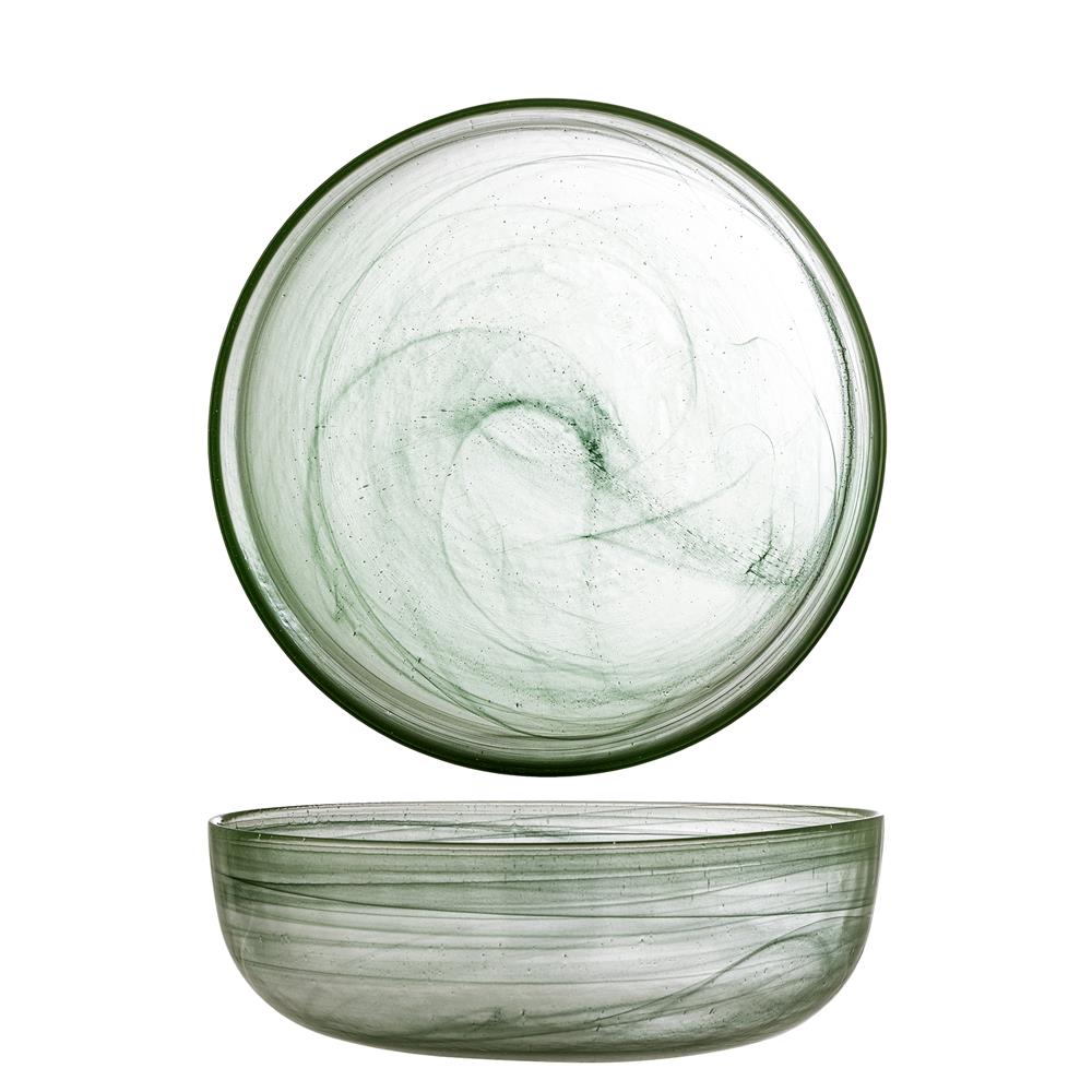 Bloomingville Amelie Dekoschale grün Glas modern 27 cm