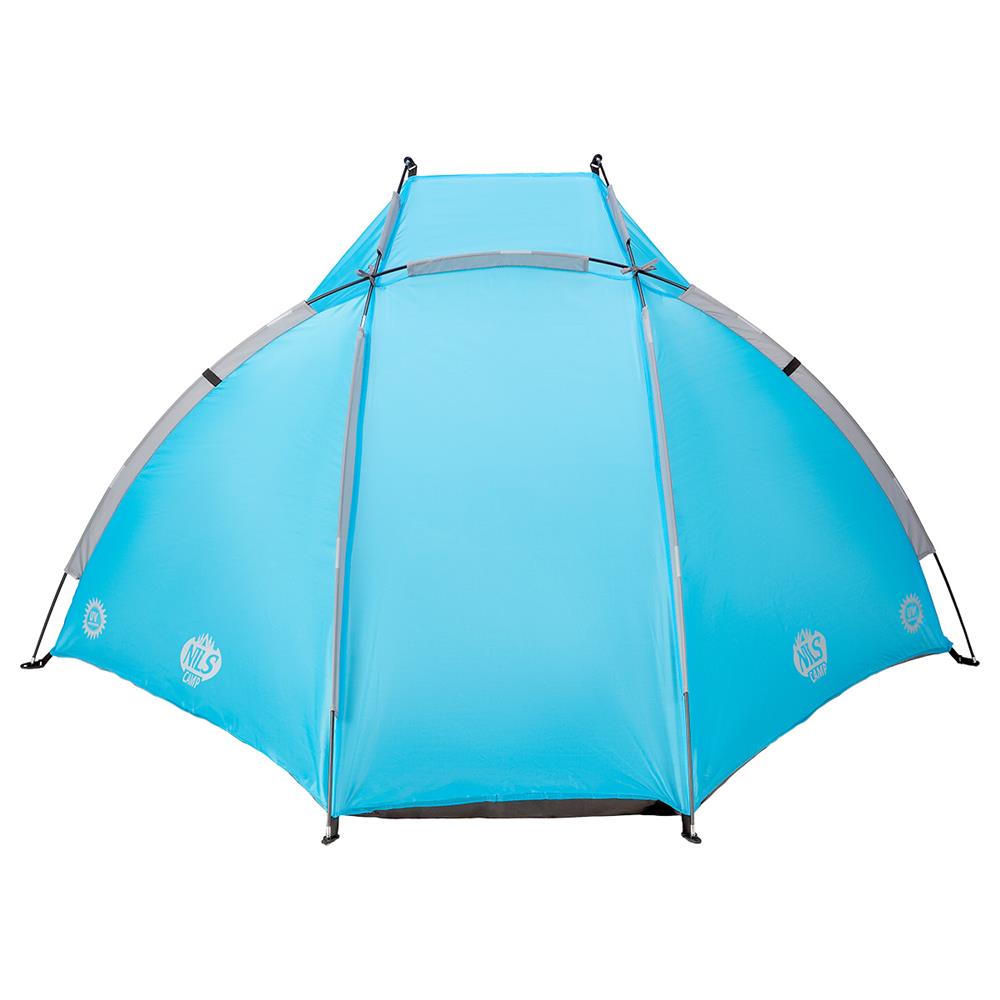 NILS Strandzelt in blau Pop-Up für Strand Camping und Outdoor UV Schutz kompakt
