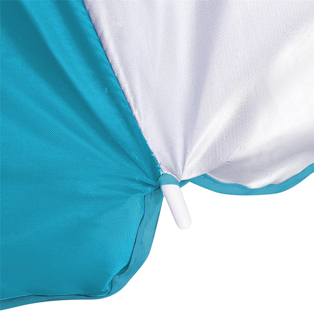 NILS CAMP Strandschirm türkis-weiß UV Schutz SPF40 für Strand Camping Garten