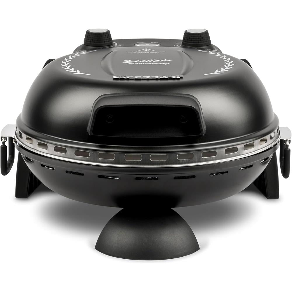 G3Ferrari Pizzaofen Delizia Anniversary elektrischer Pizzaofen Pizzamaker 1200W für Pizza Ø 31cm schwarz Limitierte Edition