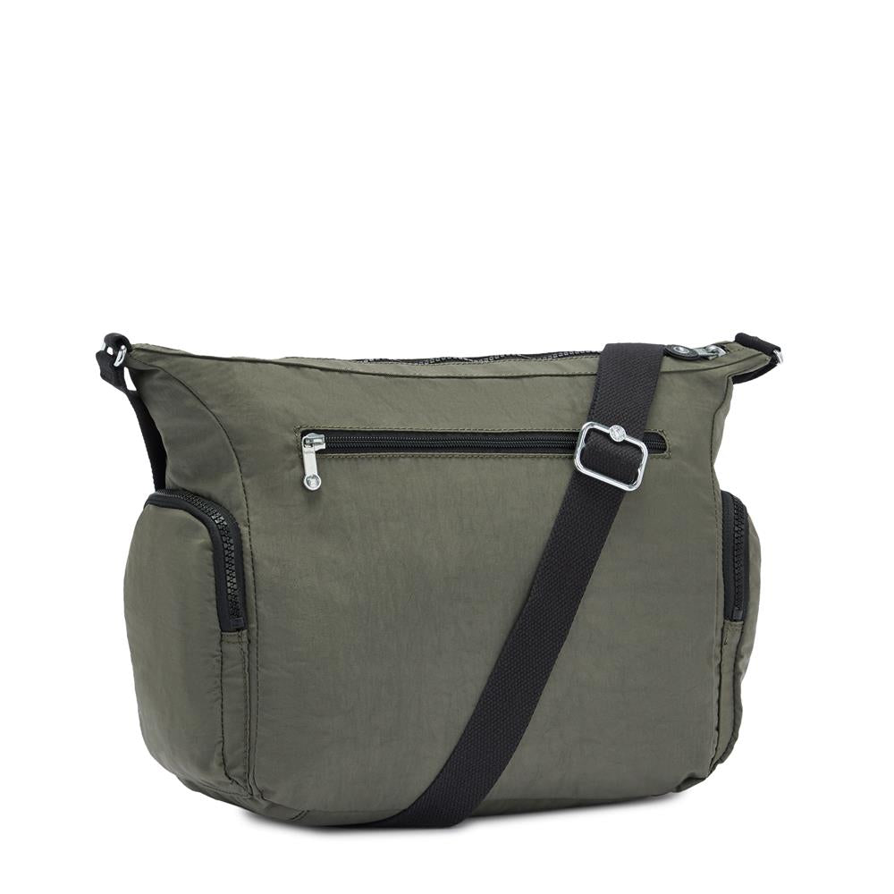 Kipling GABBIE M, Mittelgroße Umhängetasche, Green Moss (grün), Schultertasche mit Reißverschluss