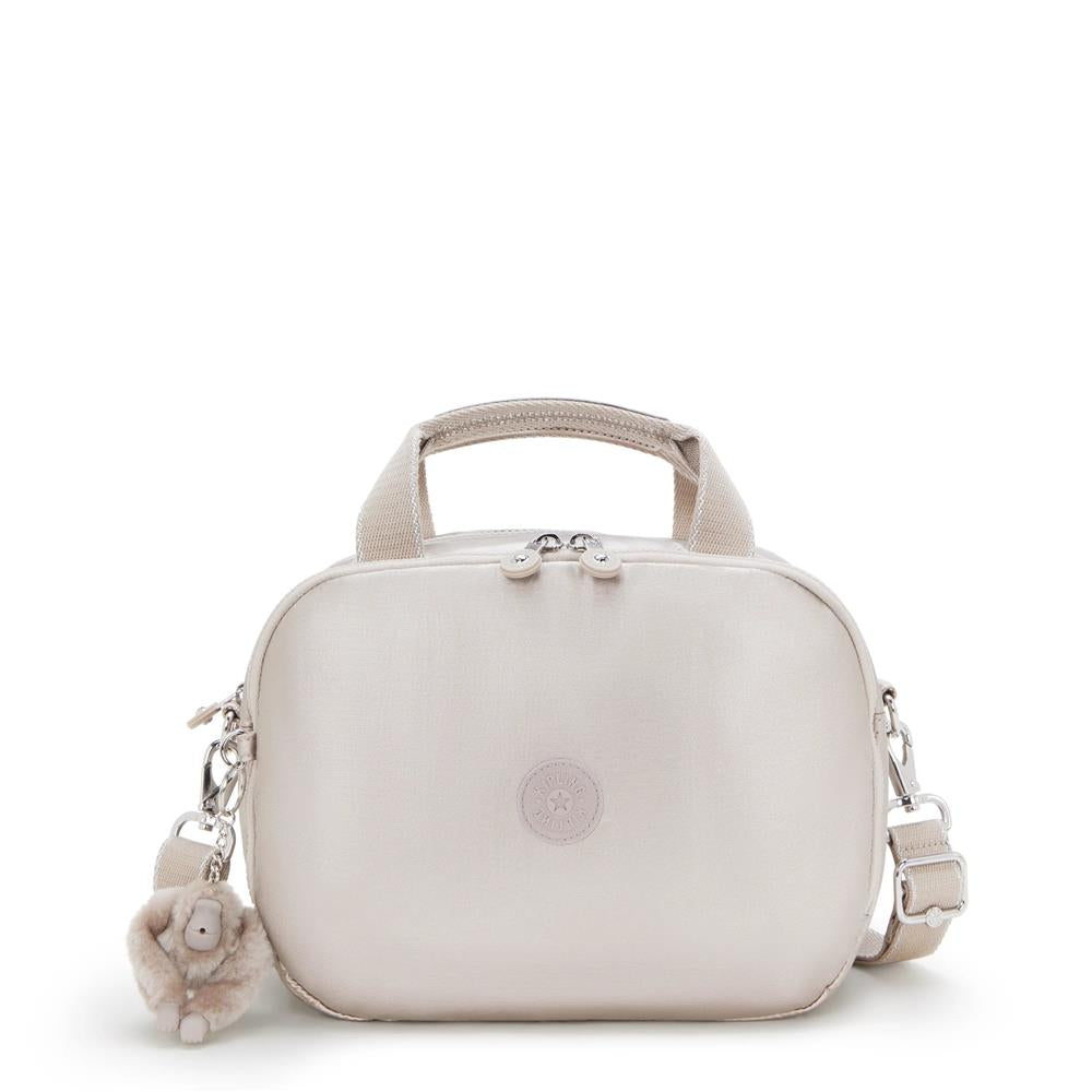 Kipling PALMBEACH, Beautycase, Metallic Glow (beige), Kulturtasche 7L Spiegel Trolleyhalterung
