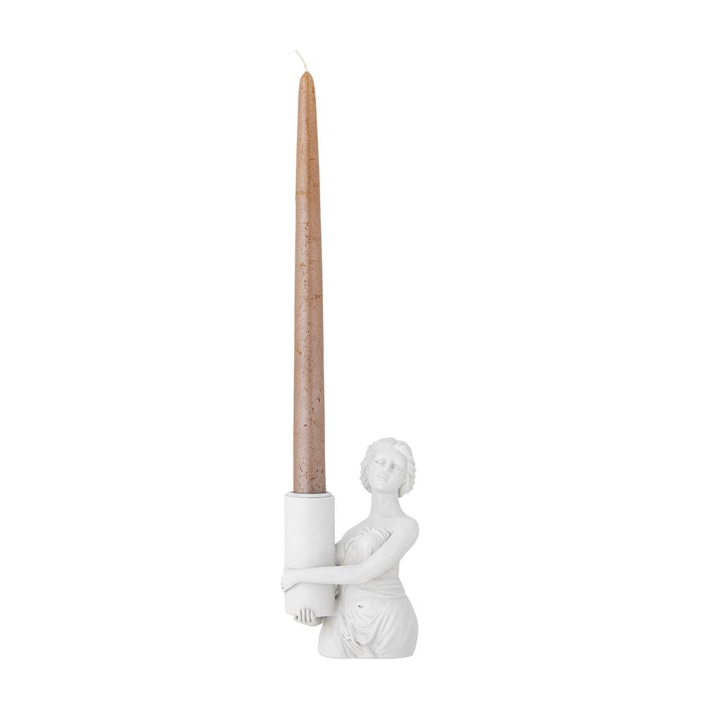 Bloomingville Medea Kerzenständer, Weiá, Polyresin L9,5xH14,5xW7 cm