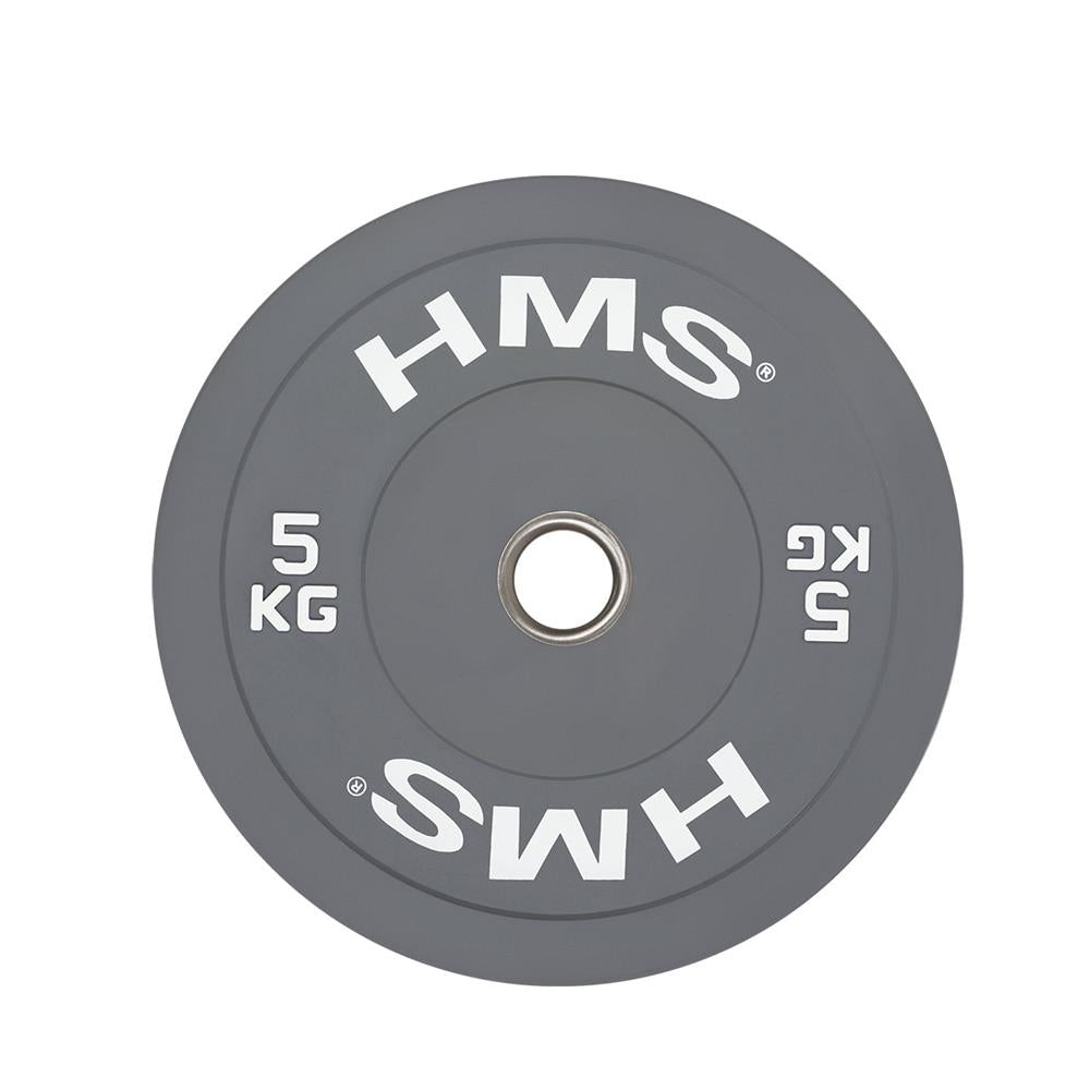 Hantelscheibe 5 kg Gummiert 50 mm Bumper Plate, 2 Stück | HMS CBR05