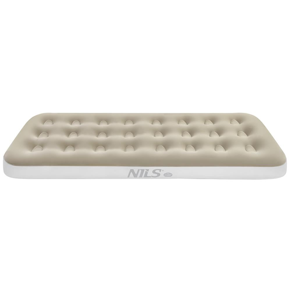 NILS CAMP Campingmatratze Einzelbett beige 191x73x22 cm für Camping Reise Gästebett
