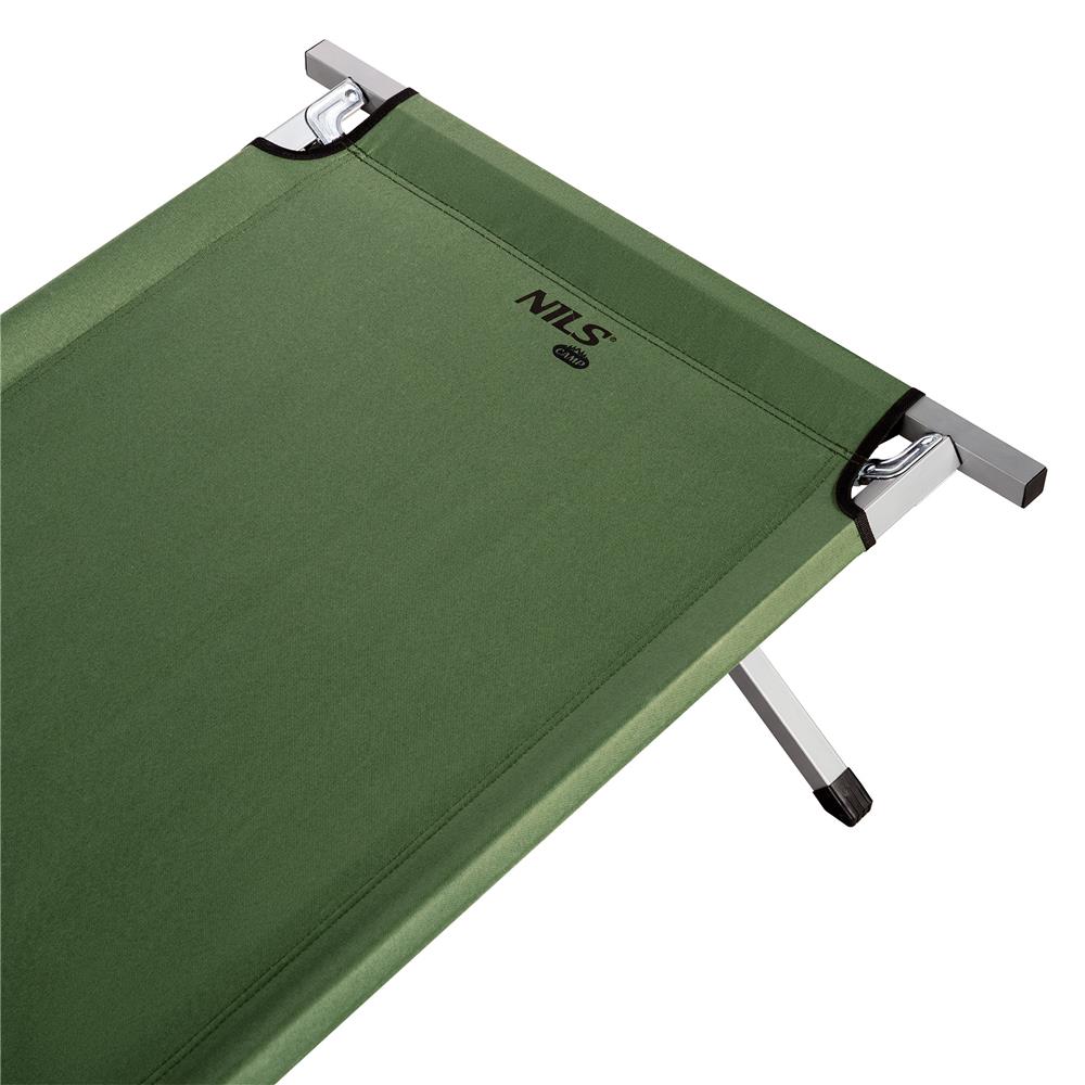 NILS CAMP Campingbett klappbar 200 cm grün Feldbett für Camping Outdoor stabil