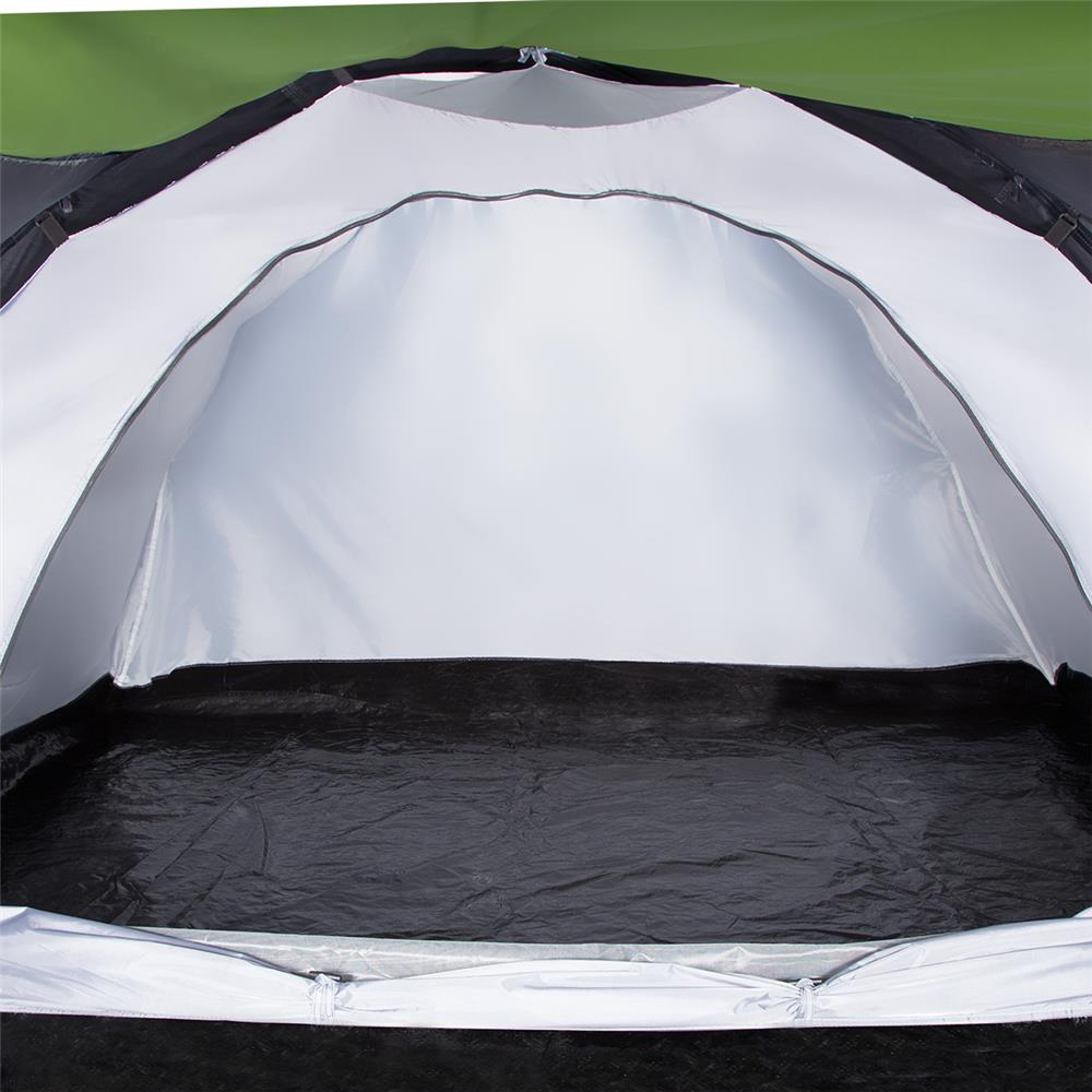 NILS CAMP Trekker Zelt für 4 Personen in Grün-Grau - Campingzelt mit Vorraum für Outdoor, Familie & Trekking