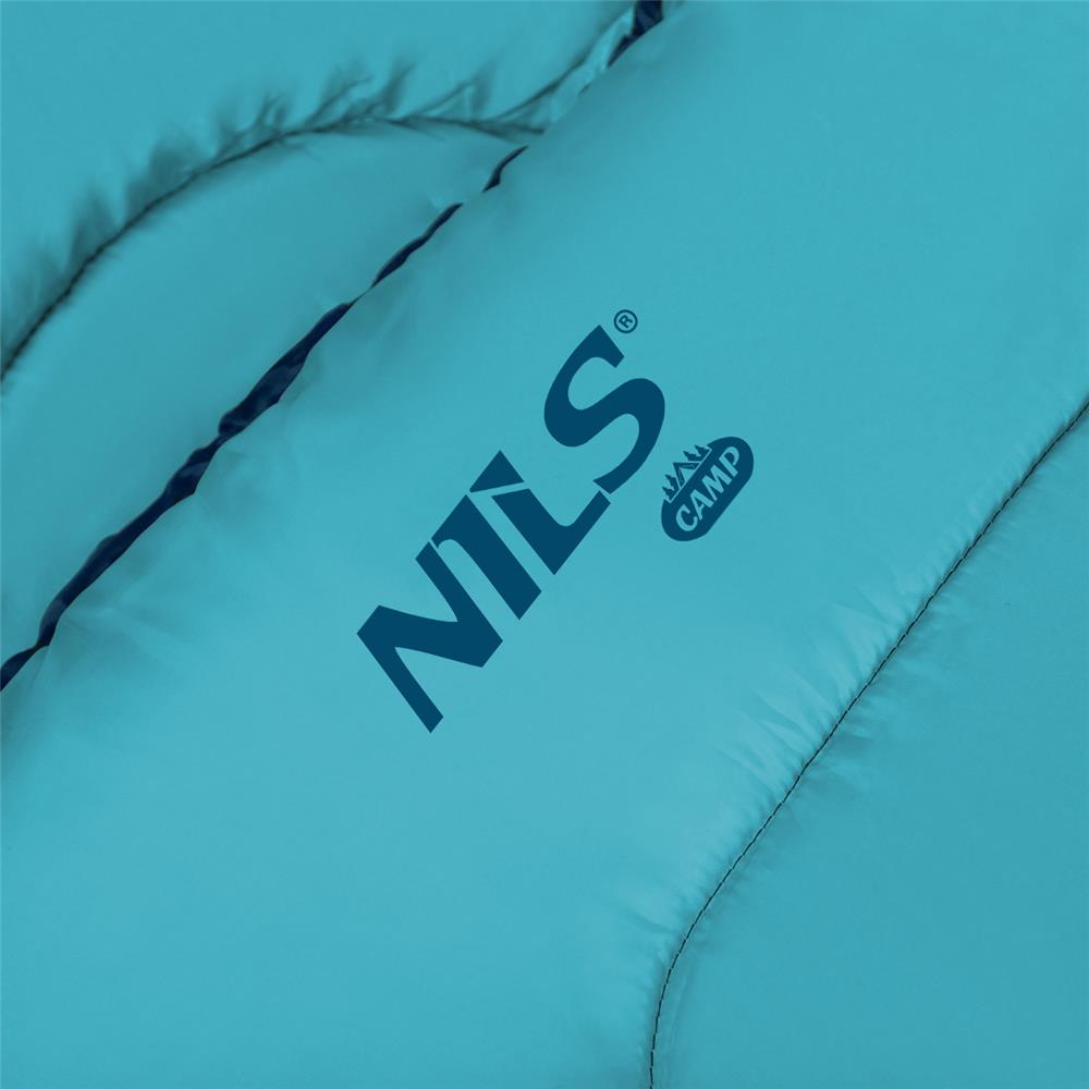 NILS CAMP Schlafsack Größe L Blau-Hellblau - Mumienschlafsack für Outdoor, Trekking & Camping