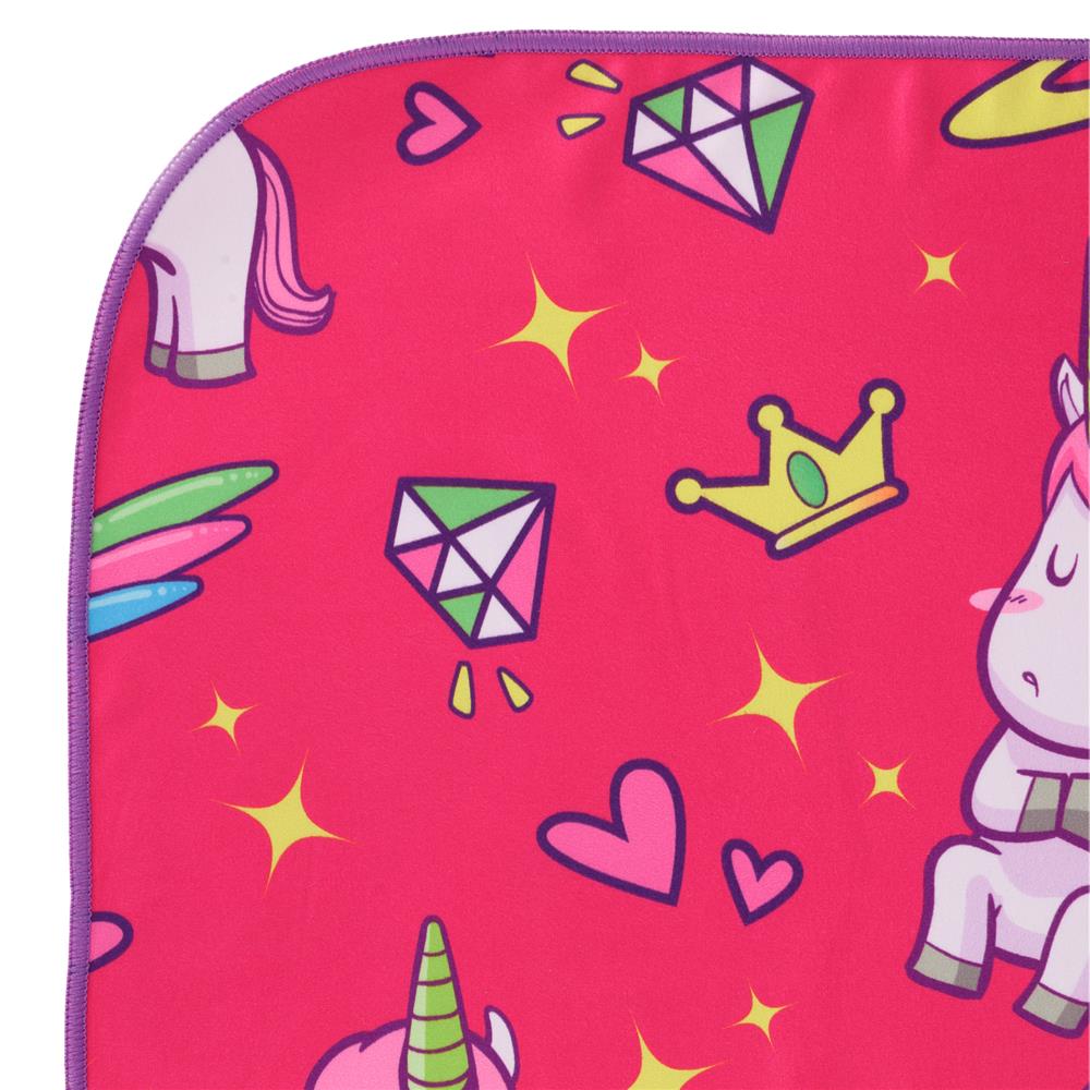NILS Mikrofaser Kinderhandtuch 160x80 cm Unicorn - leichtes Handtuch für Camping, Strand & Schule