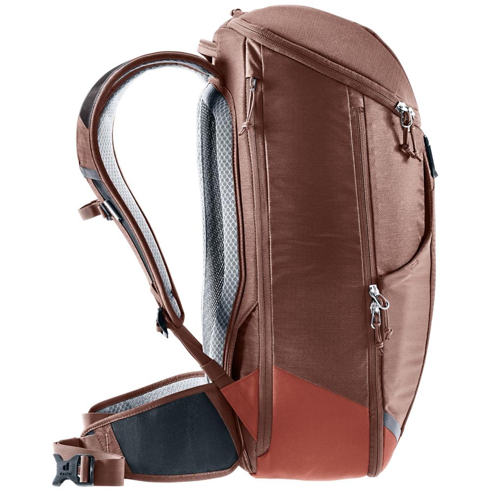 deuter Rotsoord 25+5, Fahrradrucksack, raisin-caspia (braun), 30L, mit Laptopfach