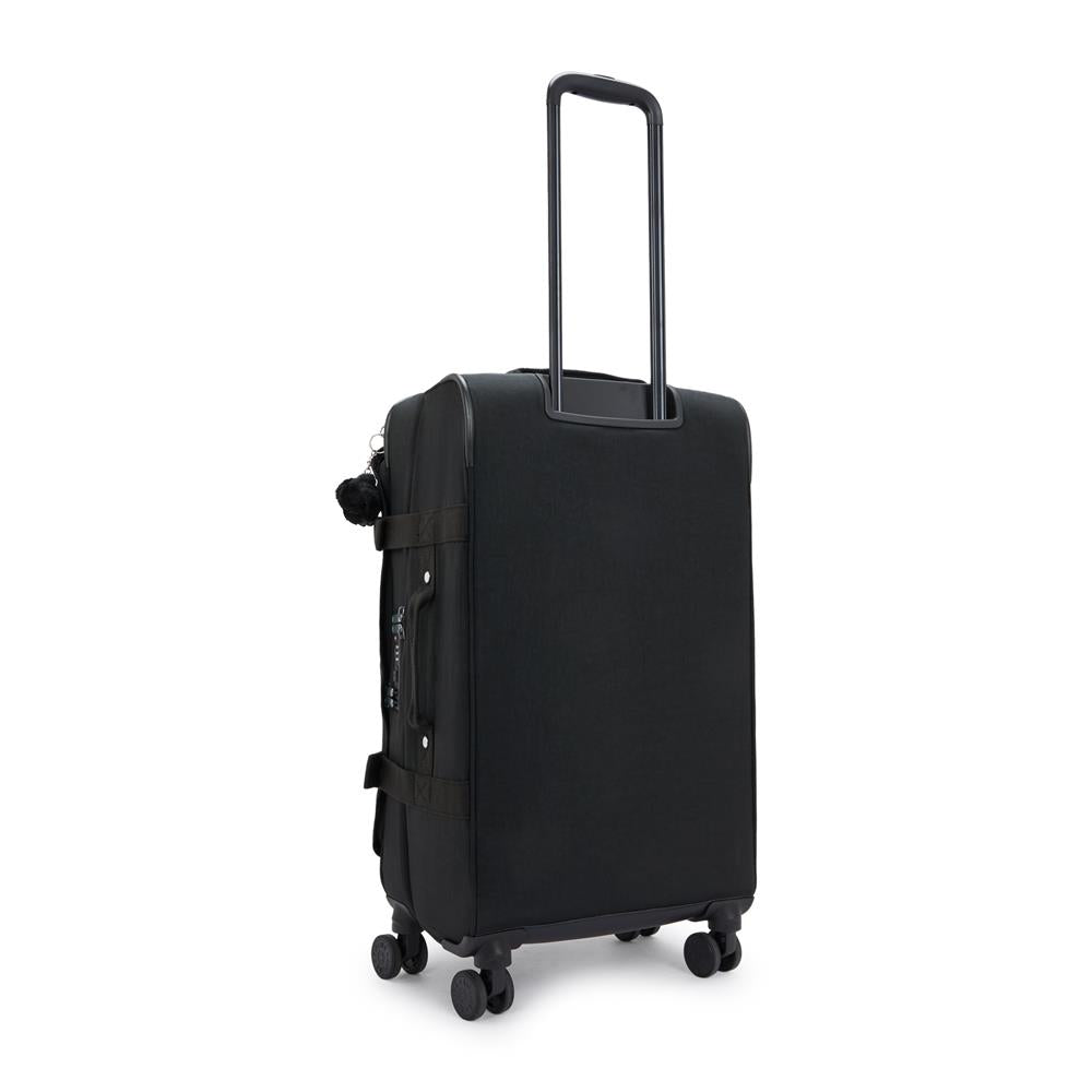 Kipling SPONTANEOUS M, Mittelgroßer Reisekoffer, Black Noir (schwarz), 71L, 4-Rollen-Koffer