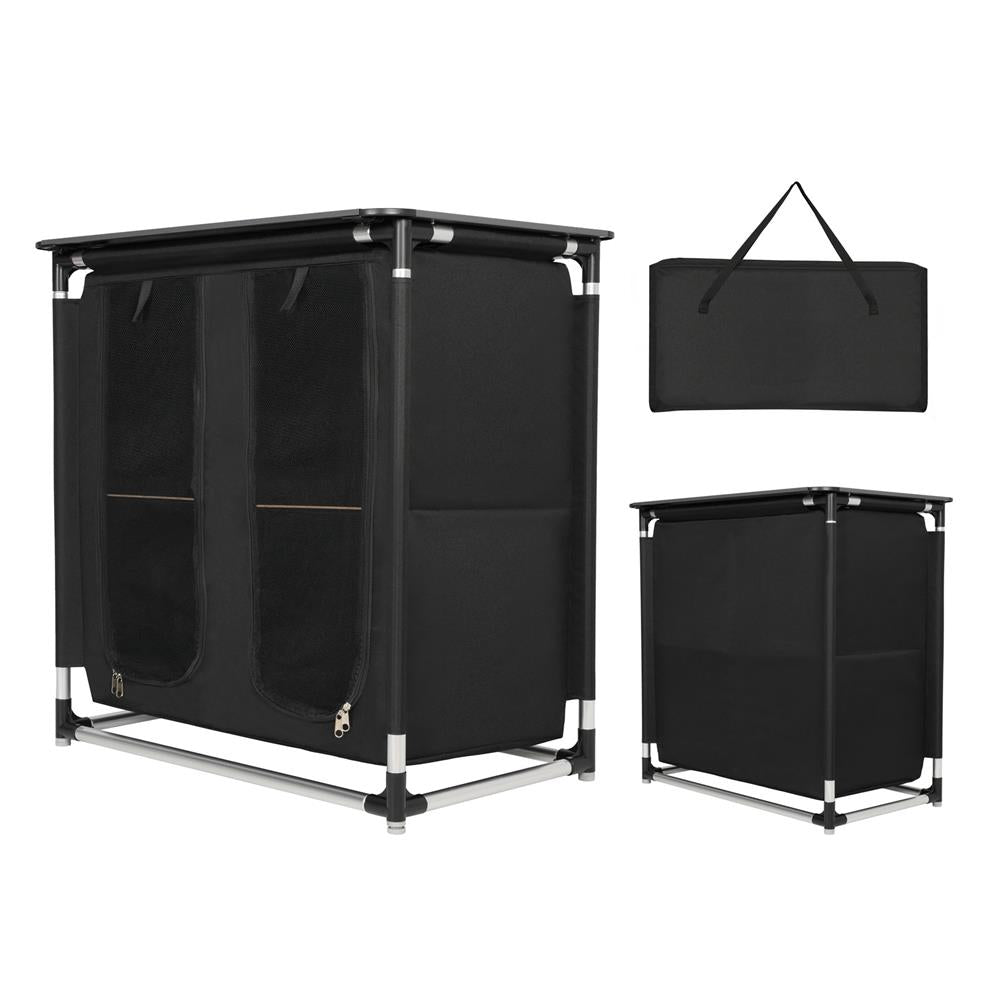 NILS CAMP Campingschrank mit Arbeitsfläche - faltbarer Outdoor Schrank für Camping & Reisen