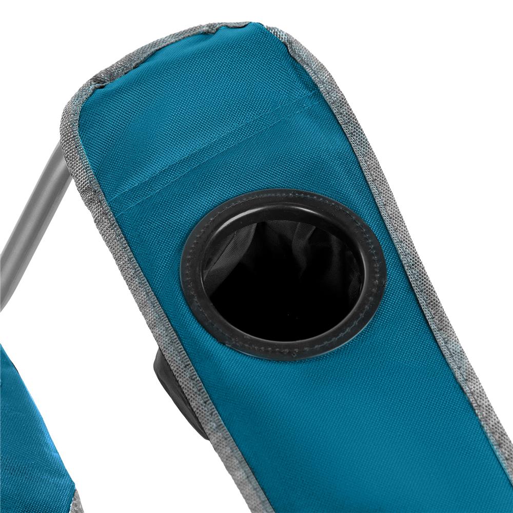 NILS CAMP Campingstuhl Türkis - großer gepolsterter Klappstuhl mit Armlehnen für Camping & Garten