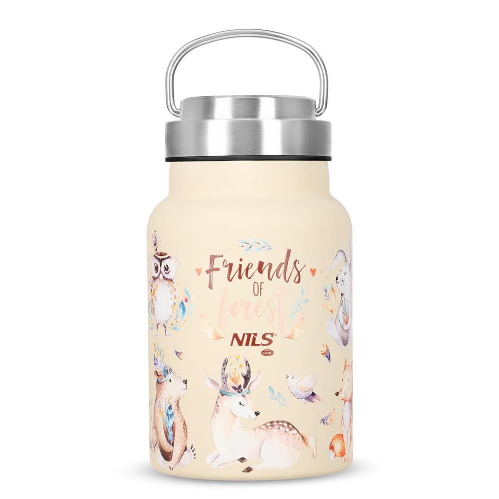 NILS CAMP Thermosflasche 520 ml für Kinder Edelstahl Camping Outdoor
