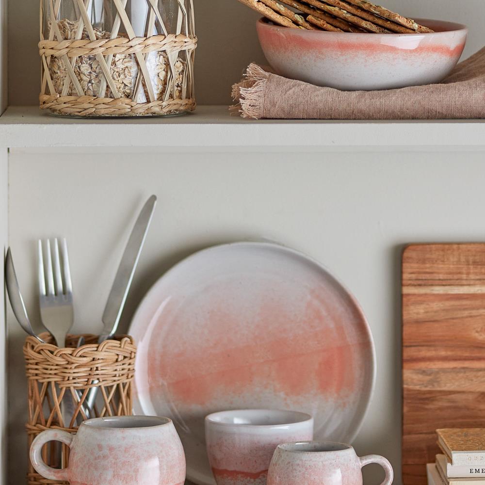 Bloomingville Paula Frühstück Set Orange Steingut 12-teilig