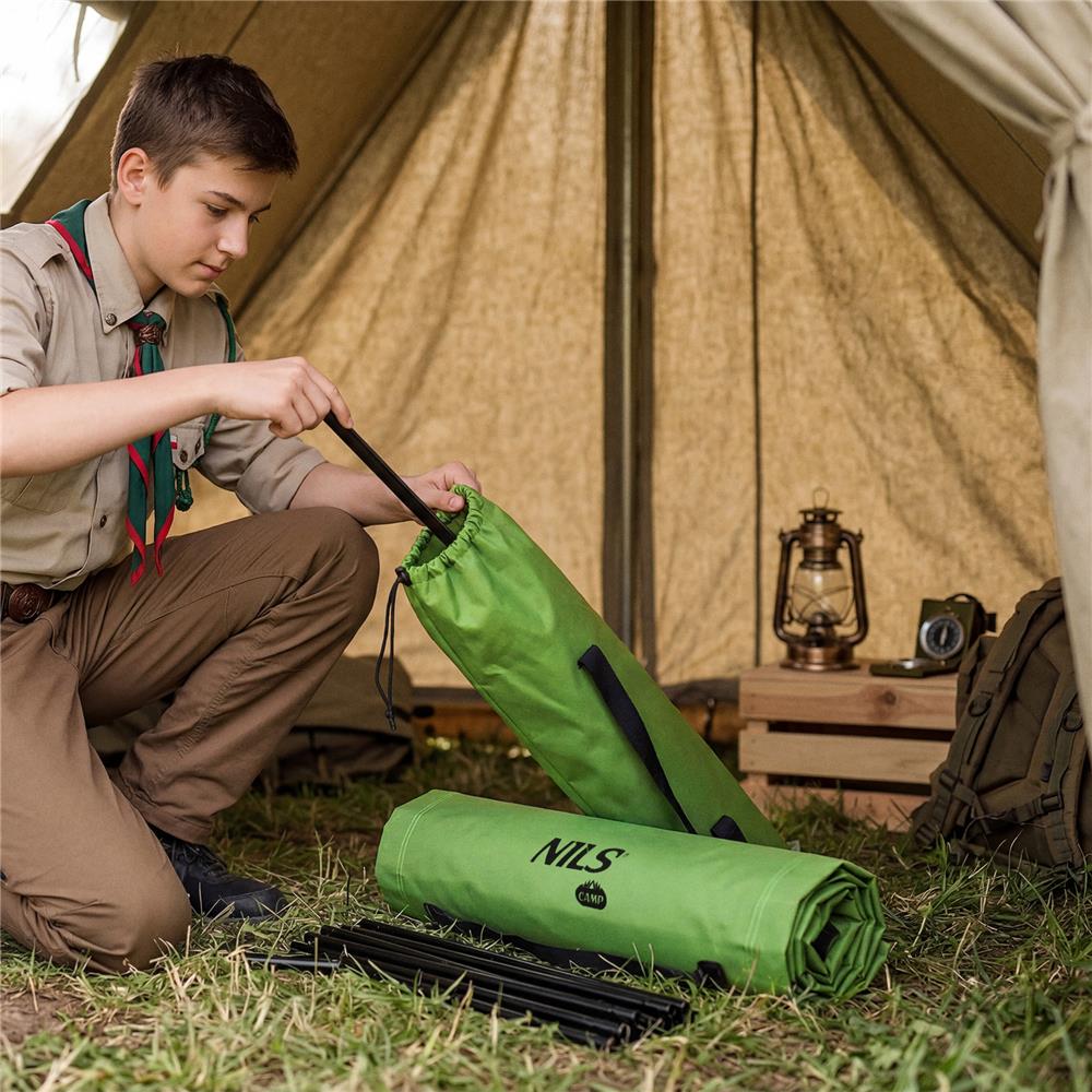NILS CAMP Feldbett klappbar grün für Camping Reisen Outdoor bequem stabil ultra leicht