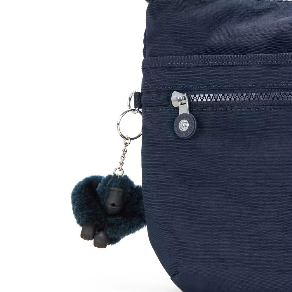 Kipling ARTO, Schultertasche, Blue Bleu 2 (blau), leichte Umhängetasche mit Fächern