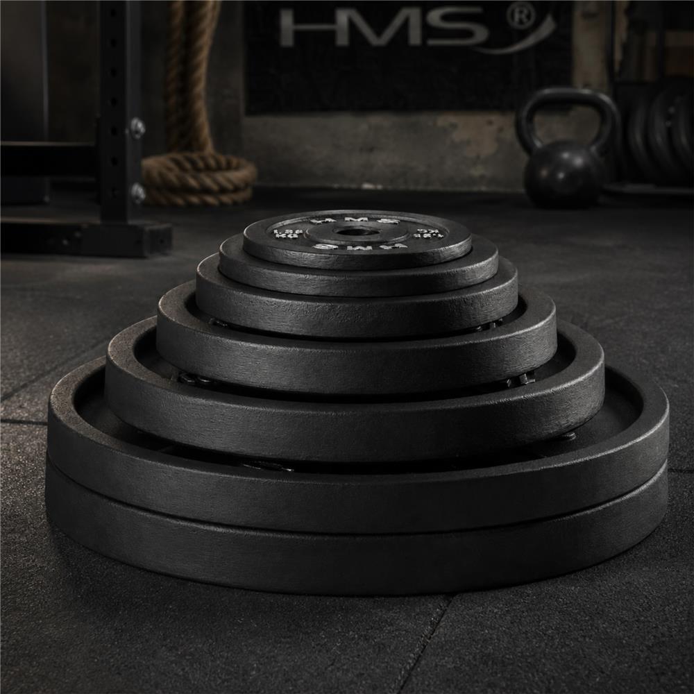 Hantelscheibe 5 kg Gusseisen 30 mm Gewichtsscheibe | HMS TCN05