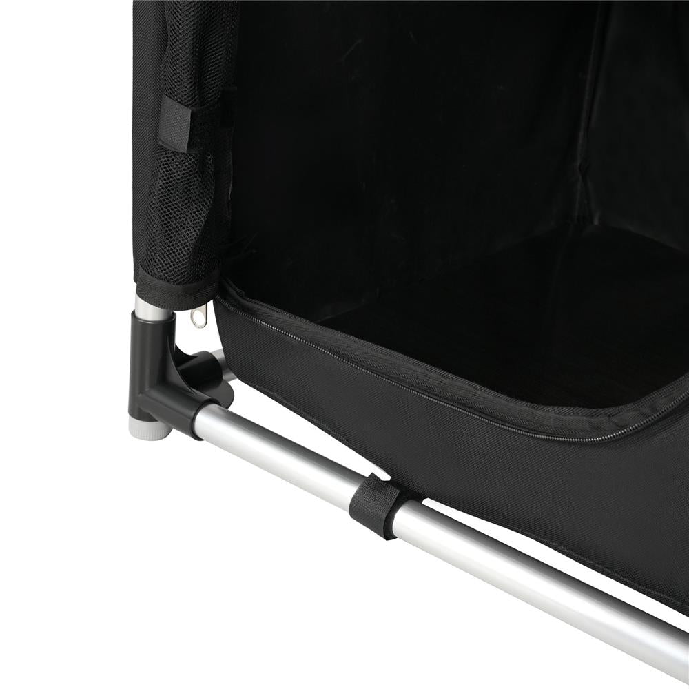 NILS CAMP Campingschrank XL klappbar - großer Reiseschrank mit Netzfront für Camping & Reisen