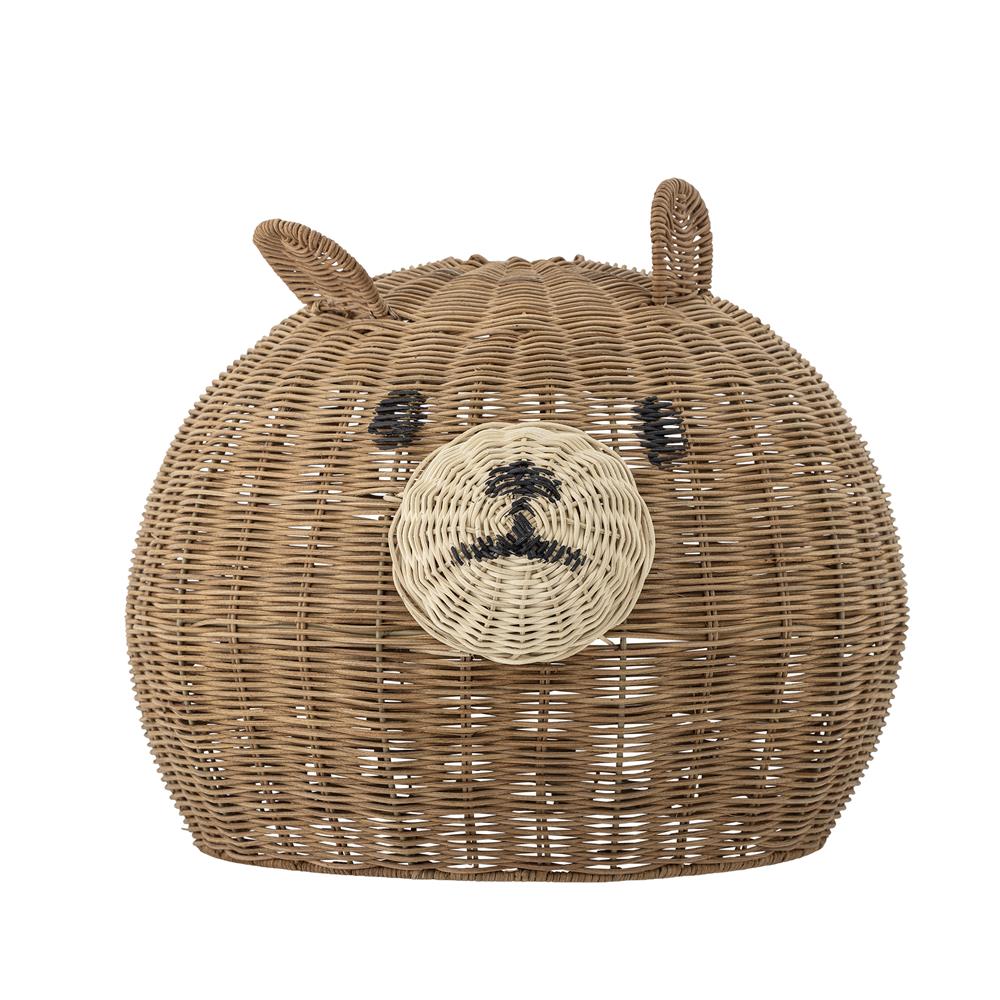 Bloomingville MINI Lilu Lampenschirm natur - Rattan Lampenschirm Bär für Kinderzimmer & Deckenleuchte