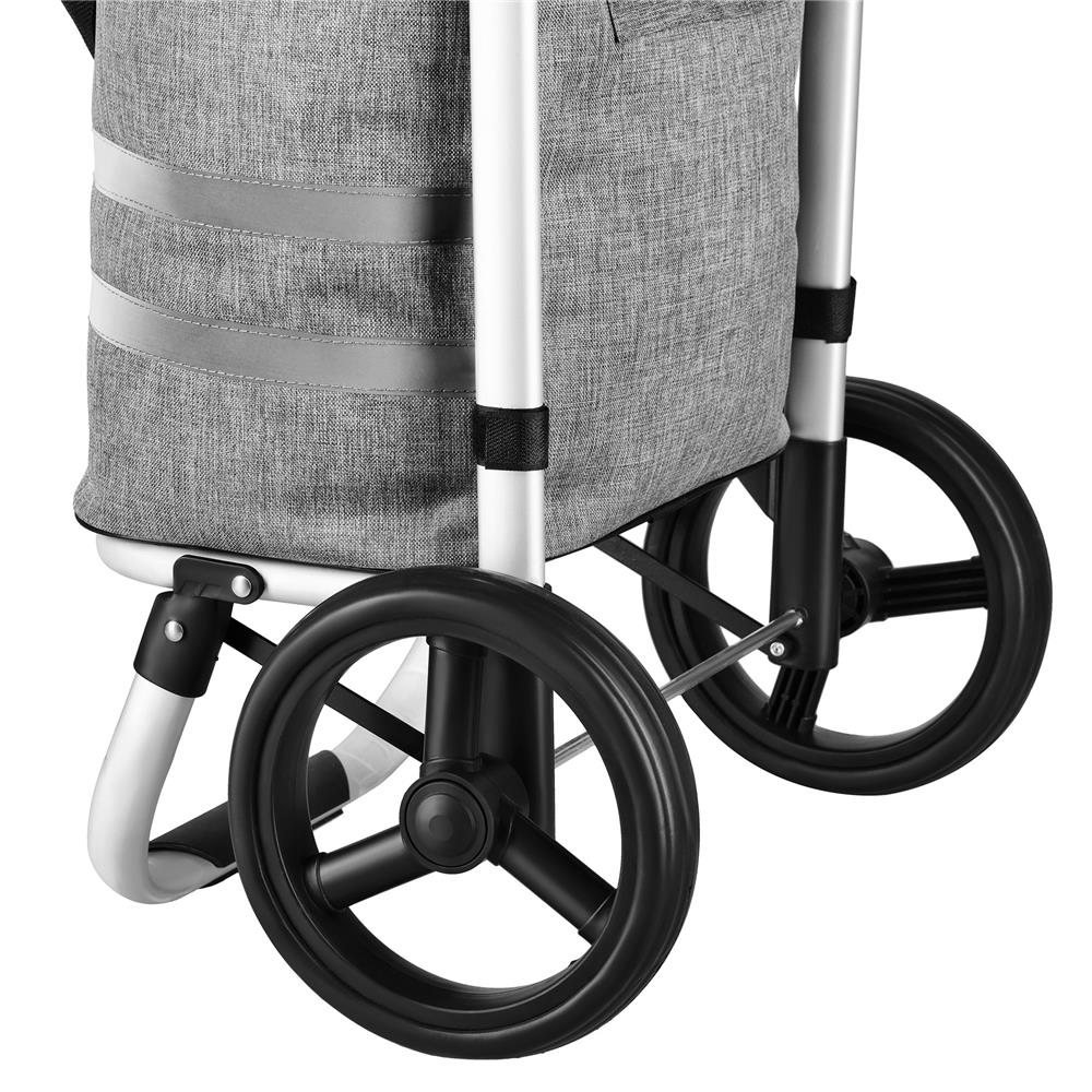 NILS CAMP Einkaufstrolley 45L klappbar grau leicht für Einkauf Reisen Outdoor