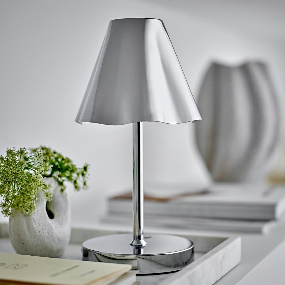 Bloomingville Caia Vase Weiß Steingut L11xH9,5xW6 cm – kleine dekorative Designvase