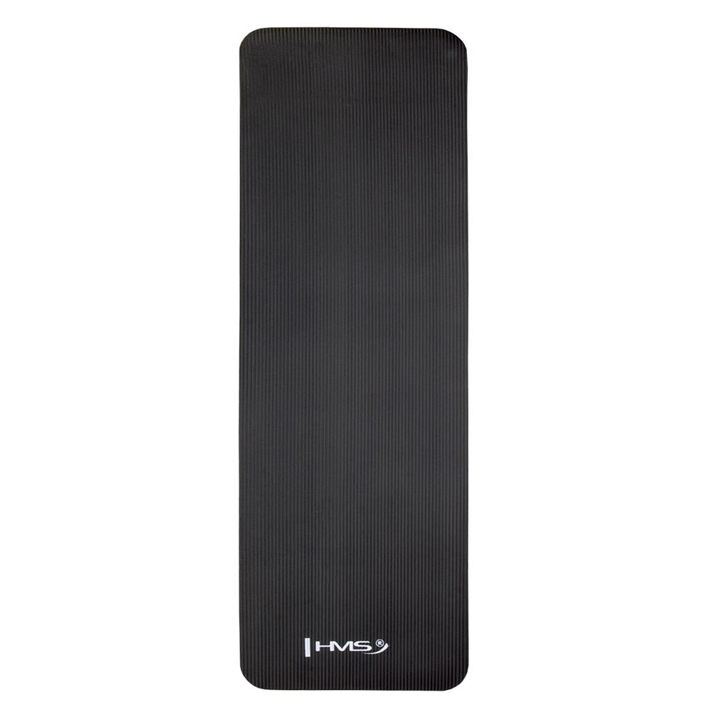 Yogamatte 183 x 61 x 1,5 cm Fitnessmatte Schwarz Gymnastikmatte rutschfest | HMS YM04