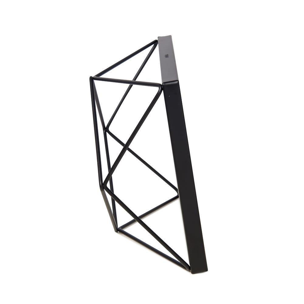 Umbra Prisma Geometrischer Bilderrahmen 20 x 15 x 7 cm zum Aufhängen oder Aufstellen Schwarz