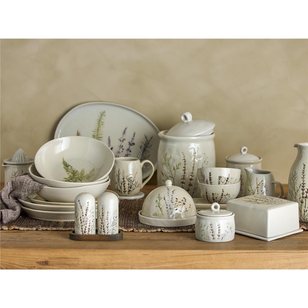 Bloomingville Bea Salz- und Pfefferstreuer, Natur, Steingut, mit Blumenmotiv, dänisches Design