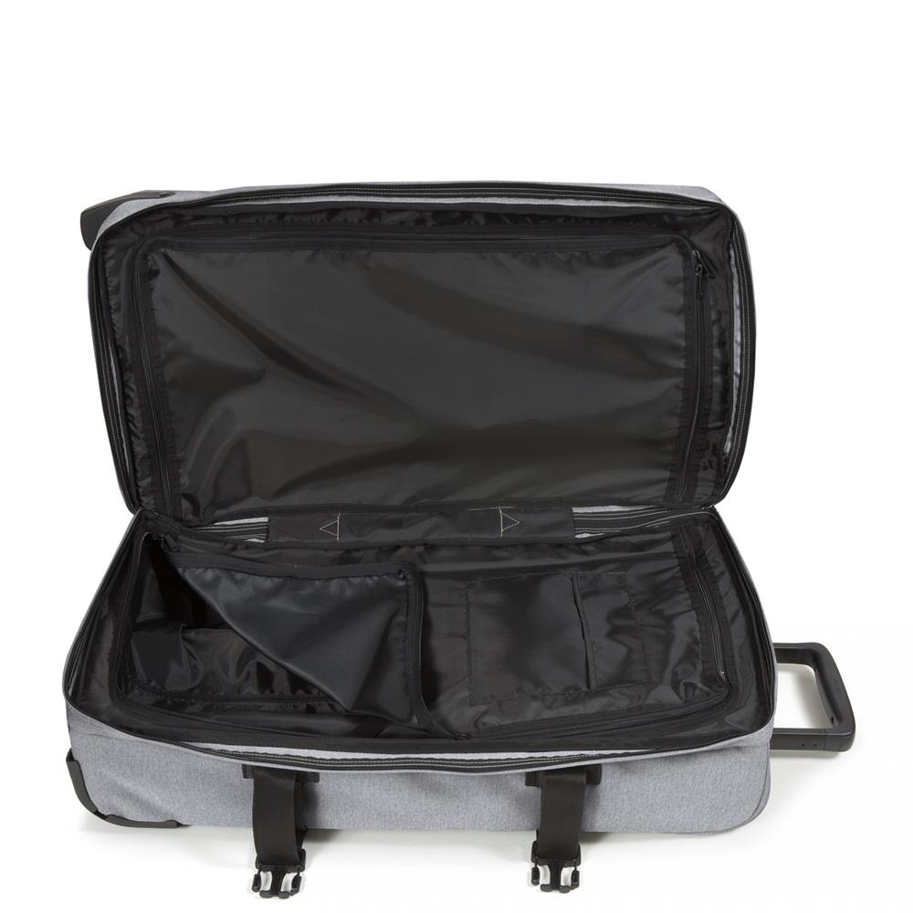Eastpak TRANVERZ M, Reisetrolley, Sunday Grey (grau), 78L, Rollkoffer mit 2 Rädern und TSA-Schloss
