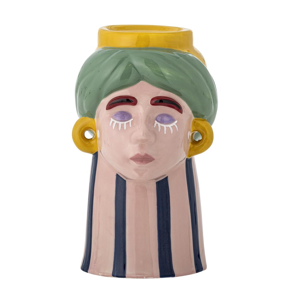 Bloomingville Miss Jody Vase Bunt Steingut Deko-Vase 22,5cm
