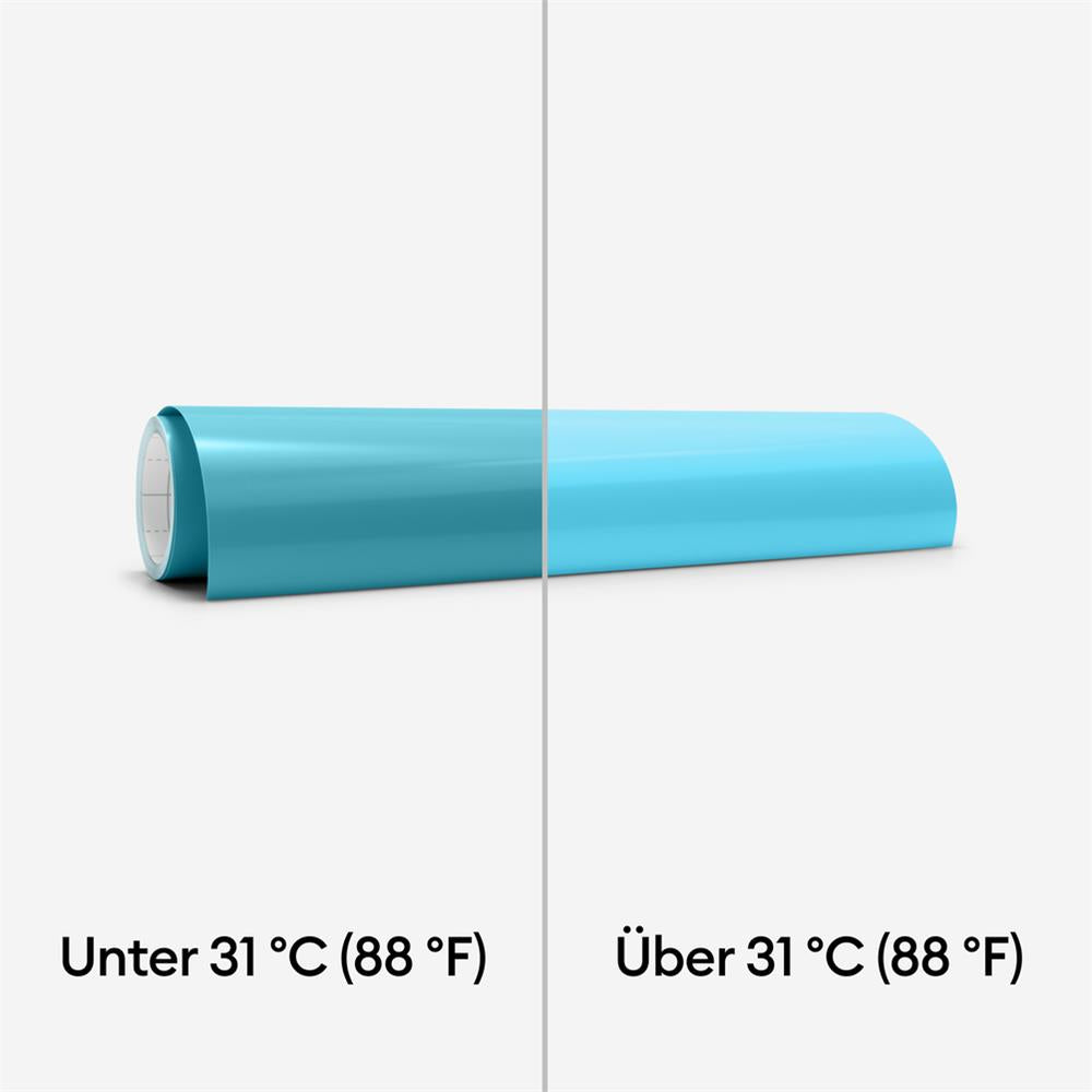 Cricut Wärmeaktivierte Vinyl Folie HOT Blau Farbveränderung gestalten dekorieren Vinylaufkleber