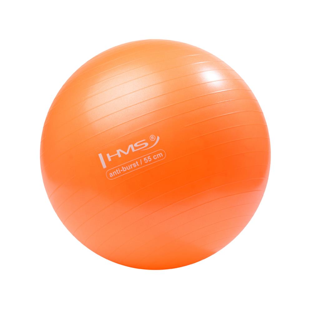 Gymnastikball 55 cm Orange Anti-Burst mit Luftpumpe für Pilates | HMS YB02N