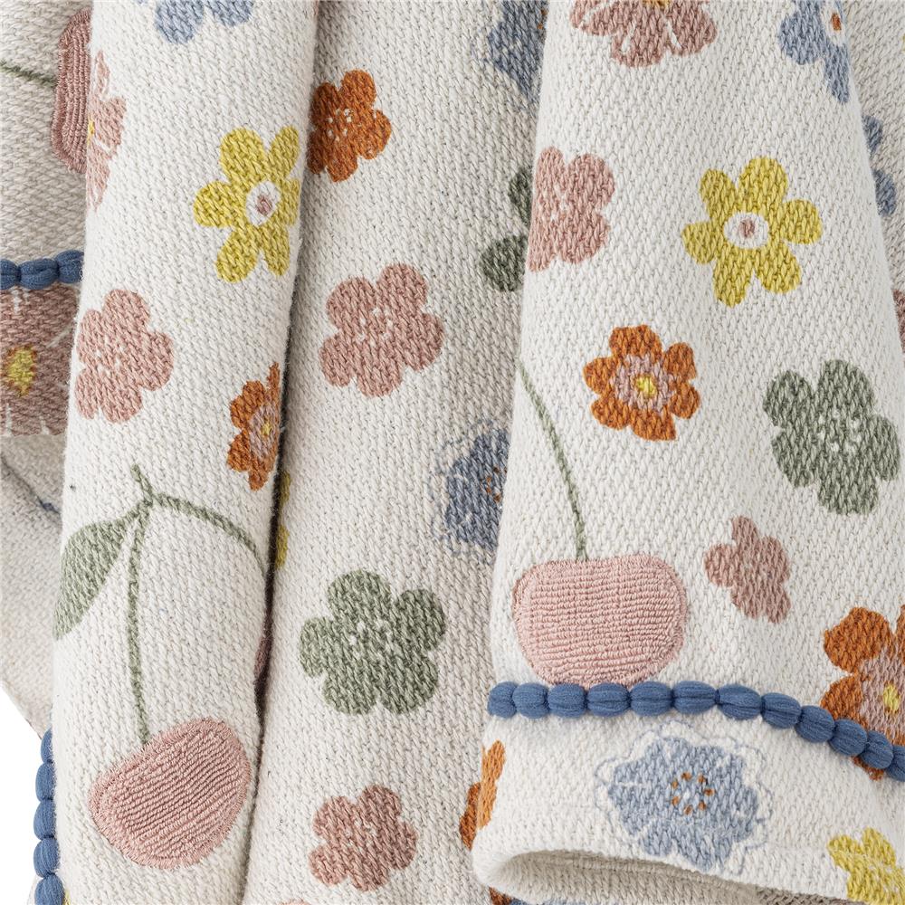 Bloomingville MINI Cherry Decke Bunt Baumwollmix 160x130cm Kinder